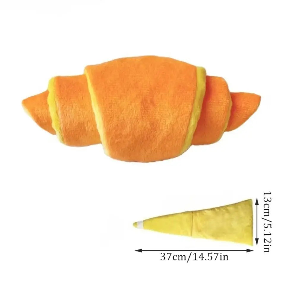 Jouet croissant moelleux à mâcher pour chien
