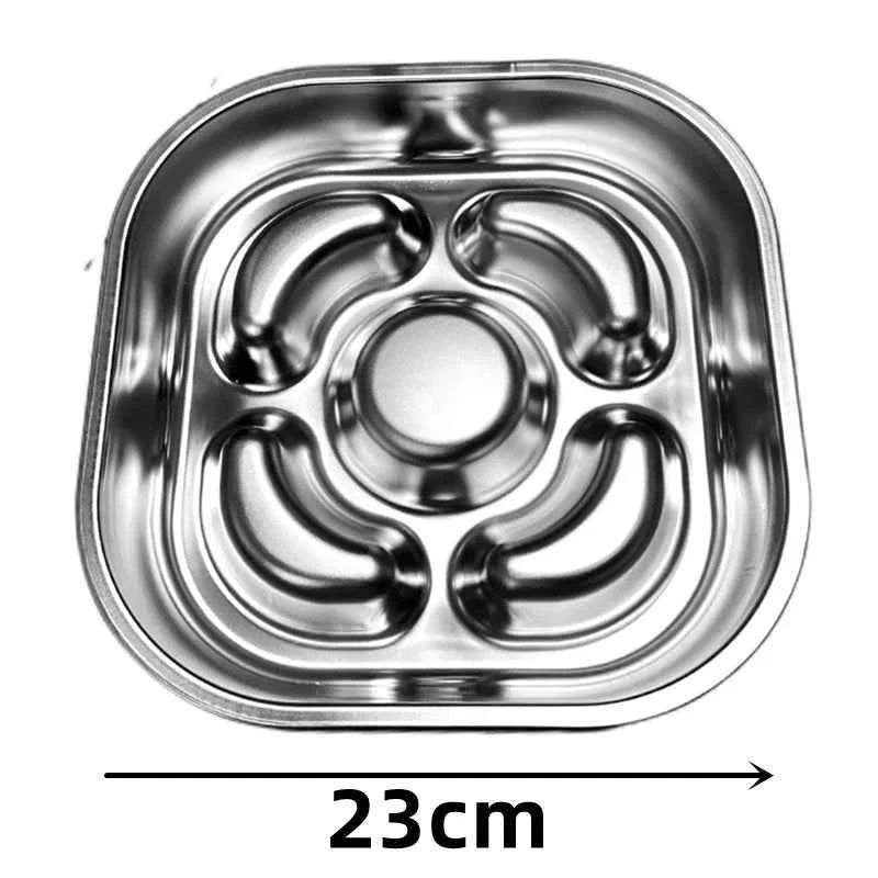 Rust-resistant stainless steel slow feeder bowl