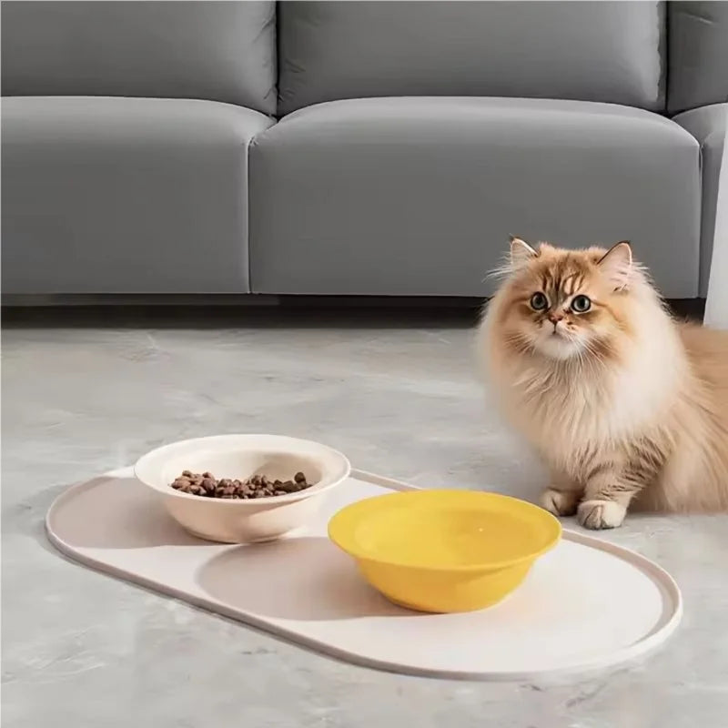 Tapis de repas antidérapant imperméable pour chien et chat