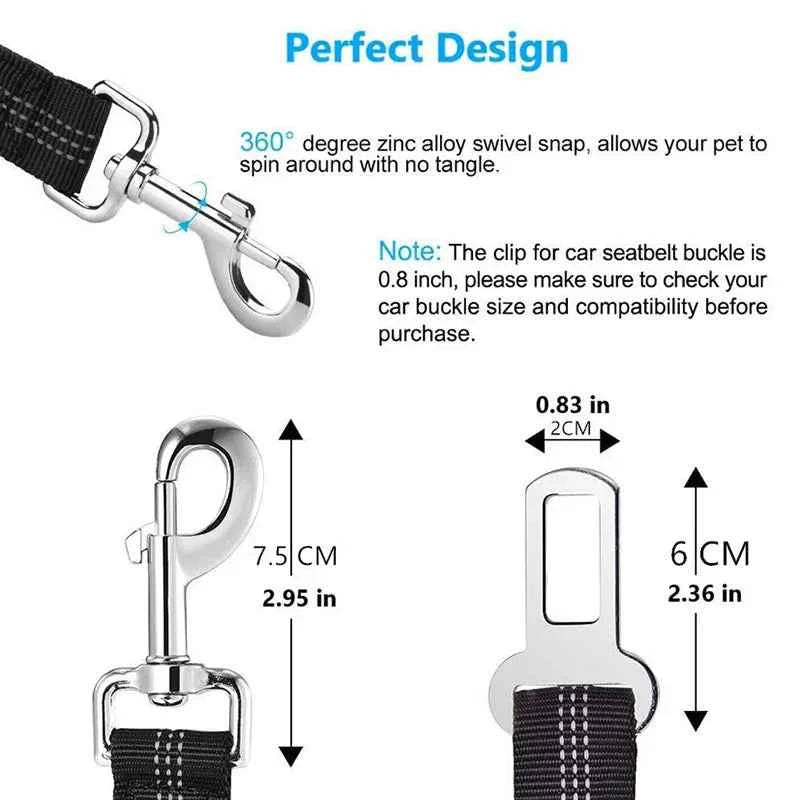 Dog seat belt metal clip hardware