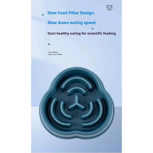 Anti-Tip Slow Feeder Bowl for Dogs & Cats