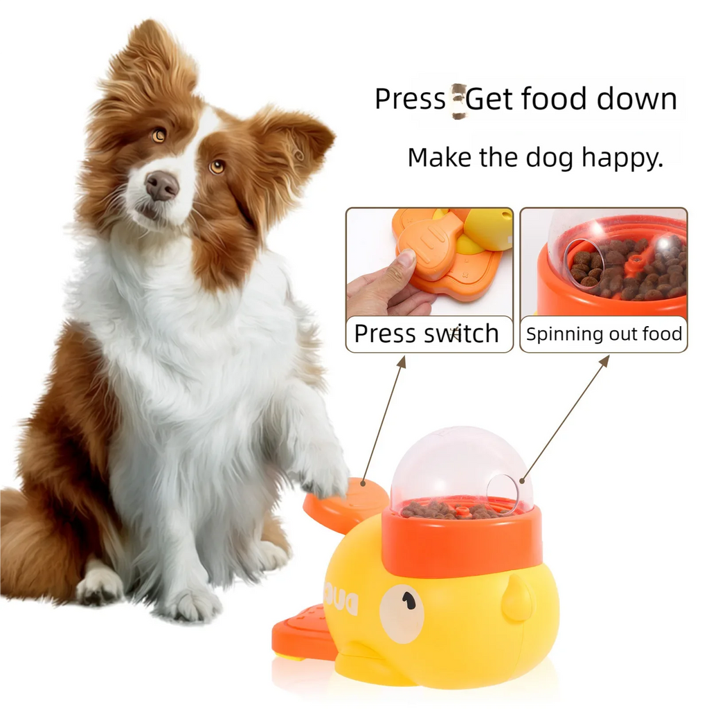 Jouet canard distributeur de friandises pour chien et chat