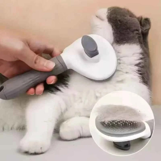 Self-Cleaning Cat Brush – Retractable Hair Remover