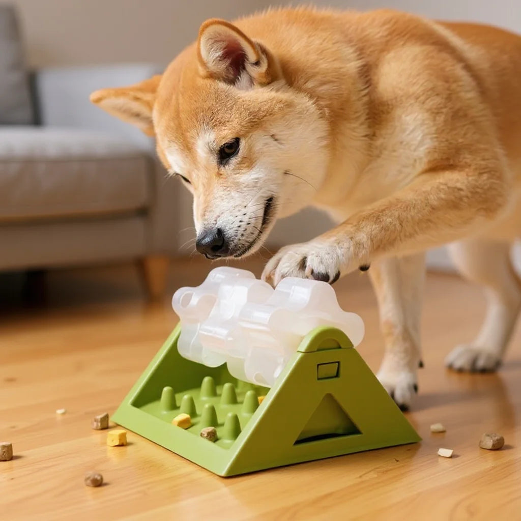 Jouet distributeur de nourriture anti-fuite pour chien