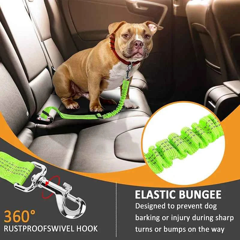 Adjustable dog seat belt for car 53 to 84 cm