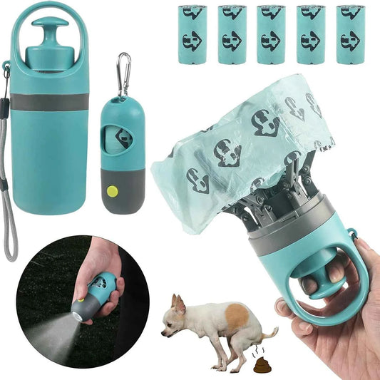 Claw Poop Scooper with LED Light & Bag Dispenser