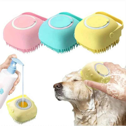 Pet Grooming Gloves – Silicone Bath & Massage