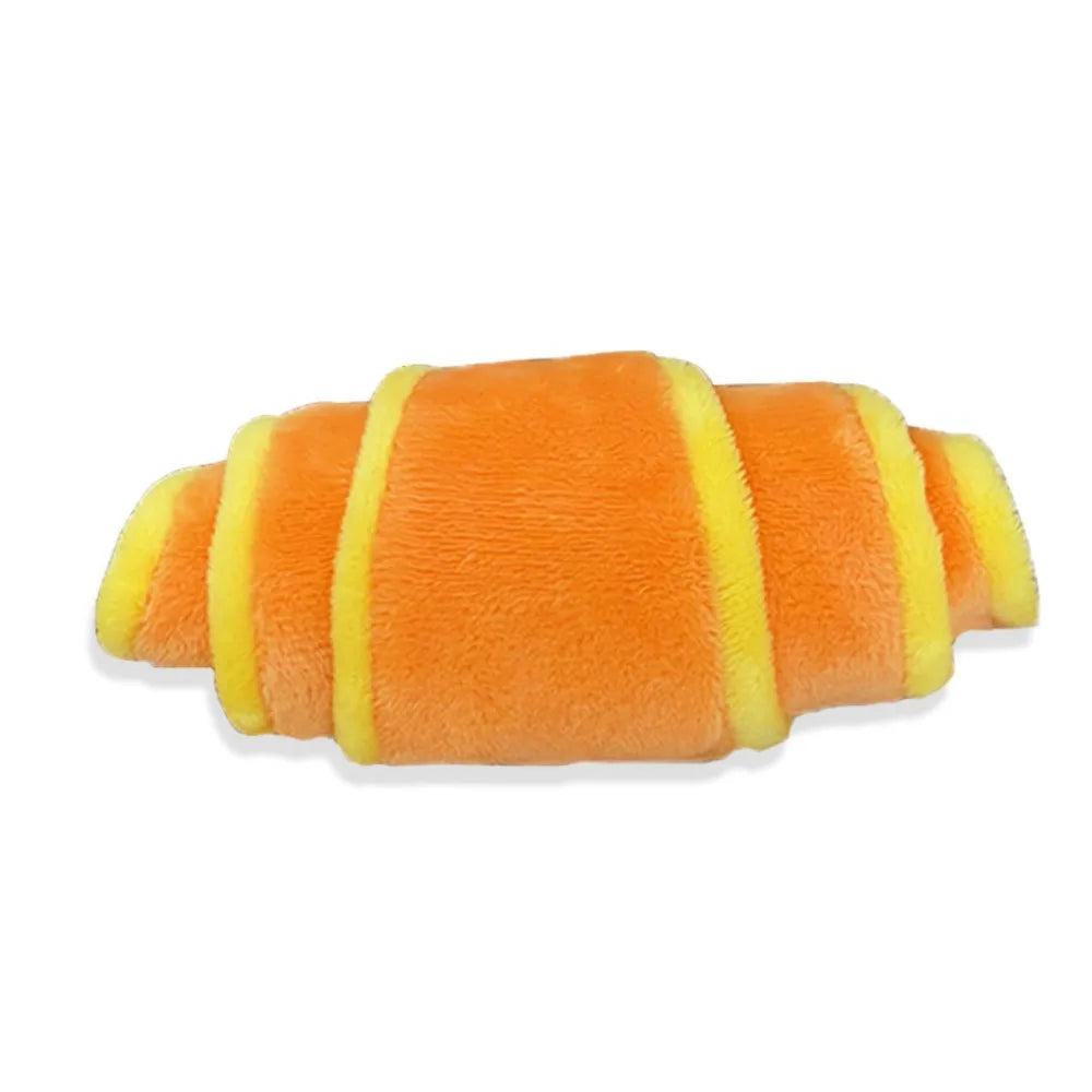 Jouet croissant moelleux à mâcher pour chien
