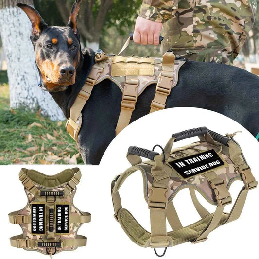 No-Pull Tactical Dog Harness with Patch Panels