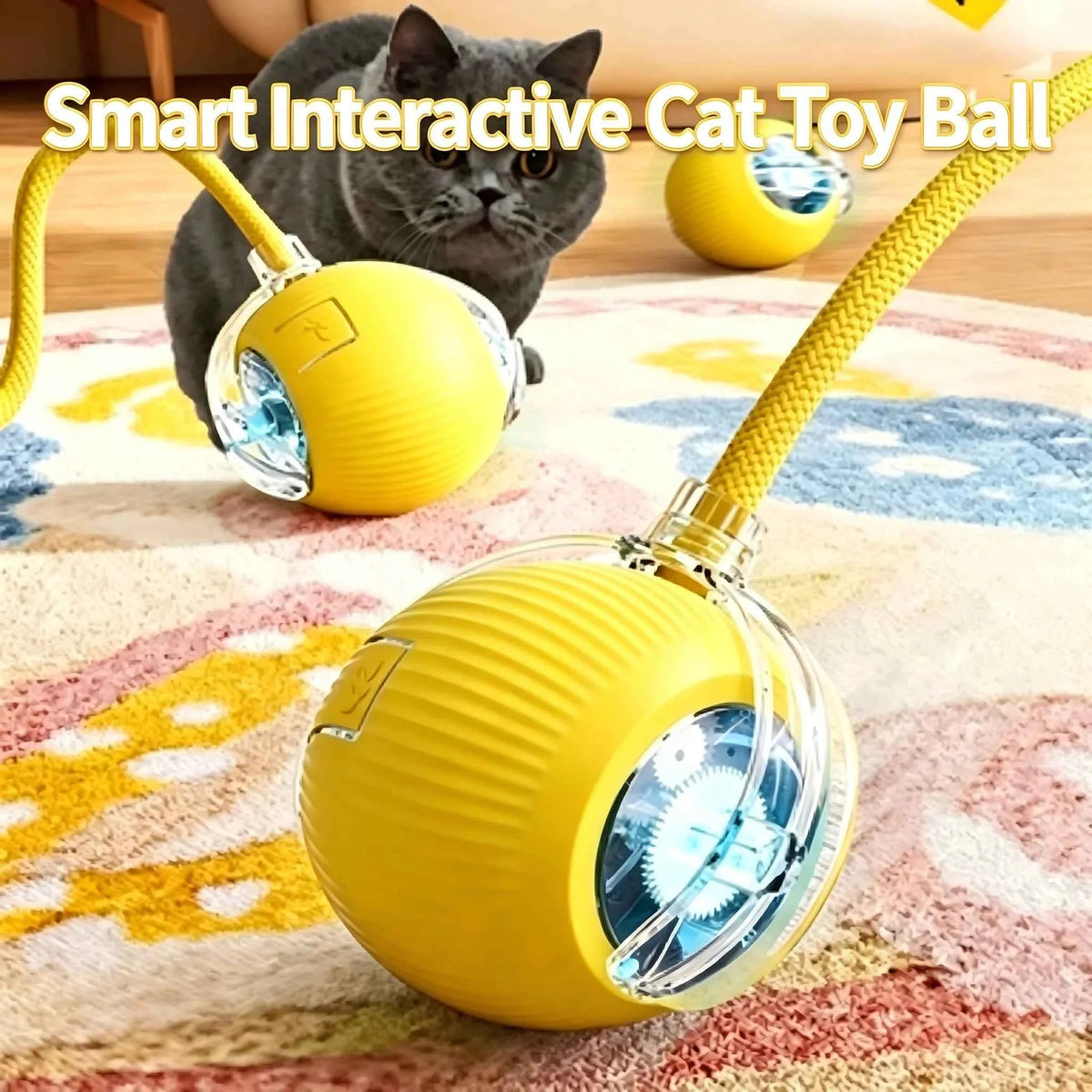 Self-Rolling Interactive Cat Ball