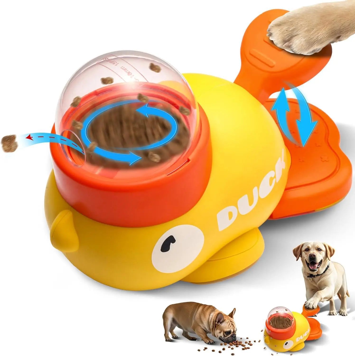Jouet canard distributeur de friandises pour chien et chat