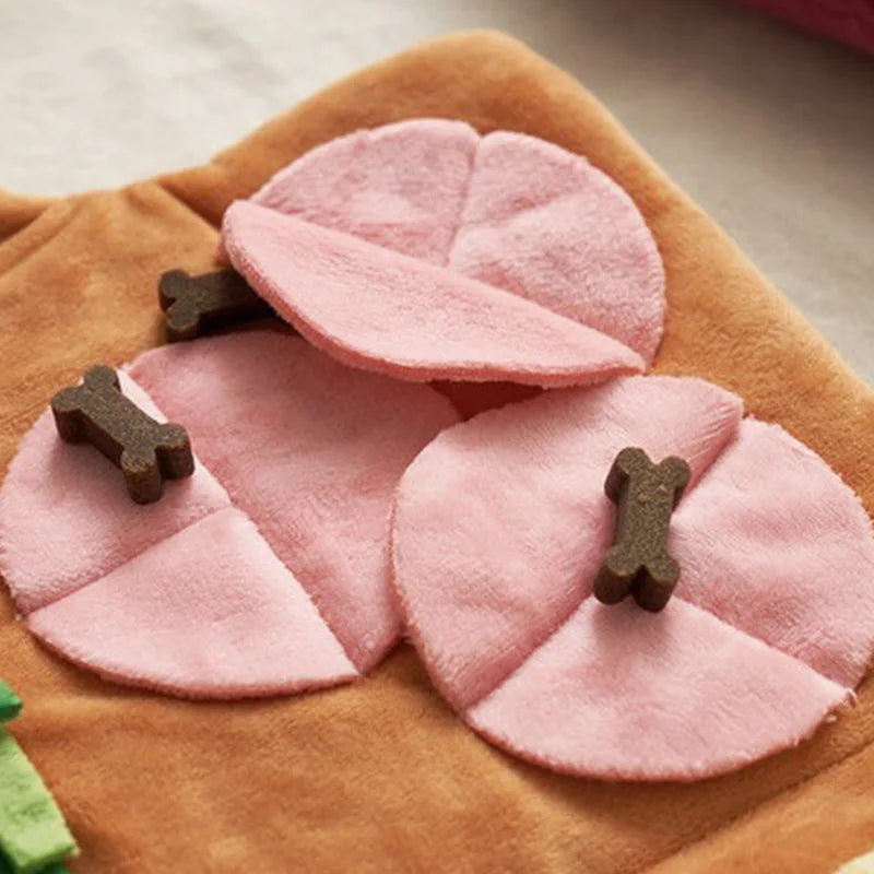 Tapis de reniflage en peluche pour petits et moyens chiens