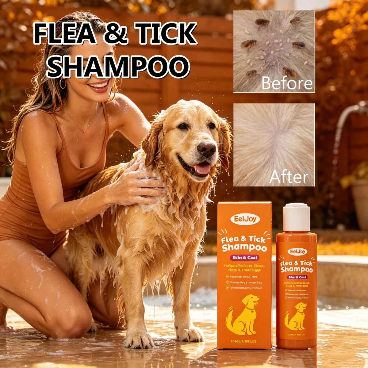 Flea and Tick Shampoo for Dogs & Cats