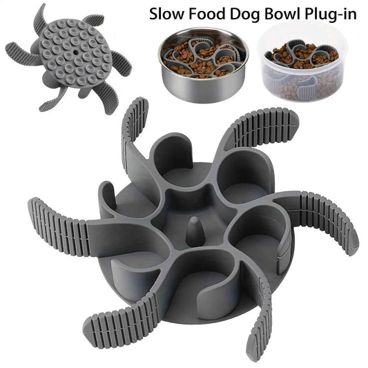 Slow Feeder Insert for Dog Bowls – Suction Cup