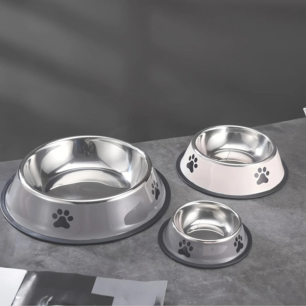 Gamelle en acier inoxydable antidérapante pour chien et chat