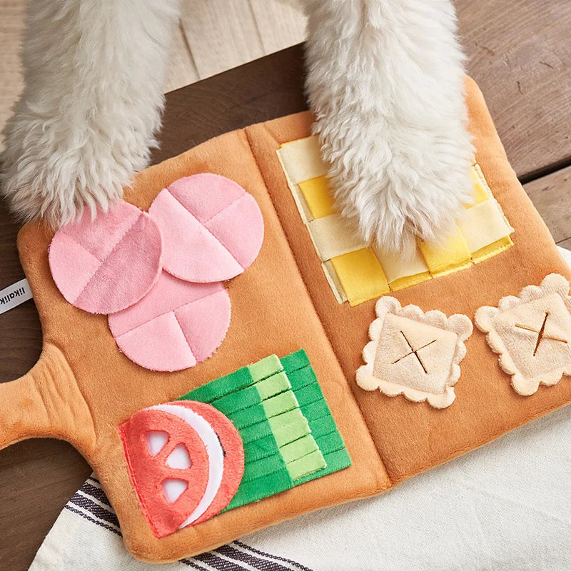 Tapis de reniflage en peluche pour petits et moyens chiens