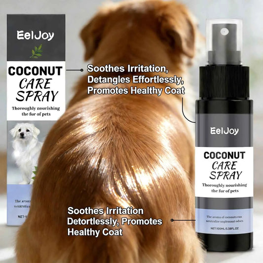 Coconut Fur Spray for Dogs & Cats – Shine and Odor