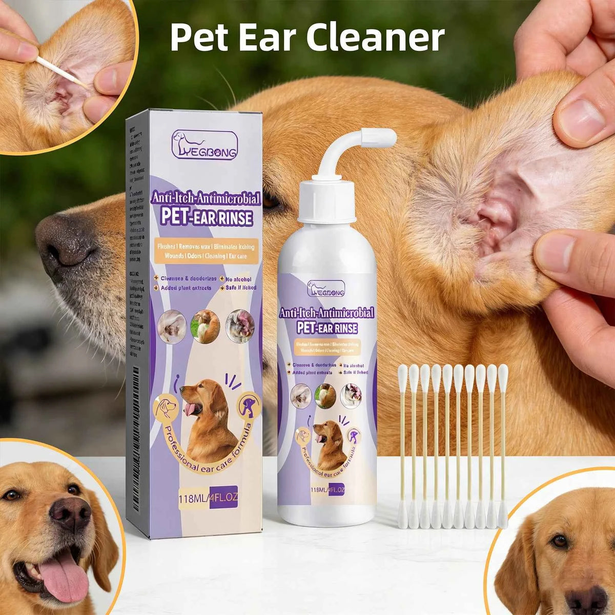 Ear Cleaning Drops for Dogs & Cats