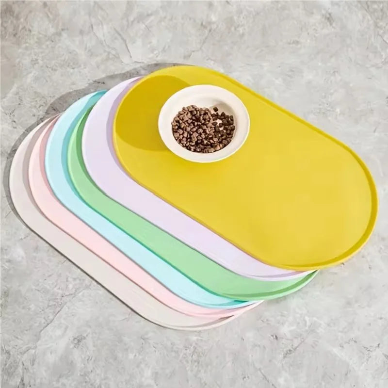 Tapis de repas antidérapant imperméable pour chien et chat