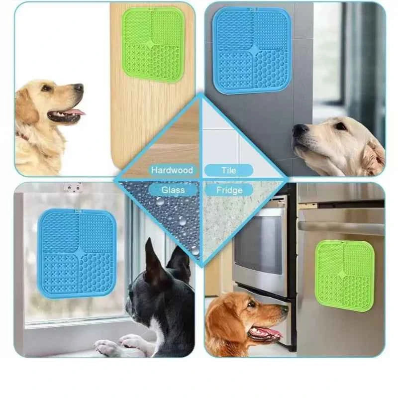 Dishwasher safe silicone lick mat