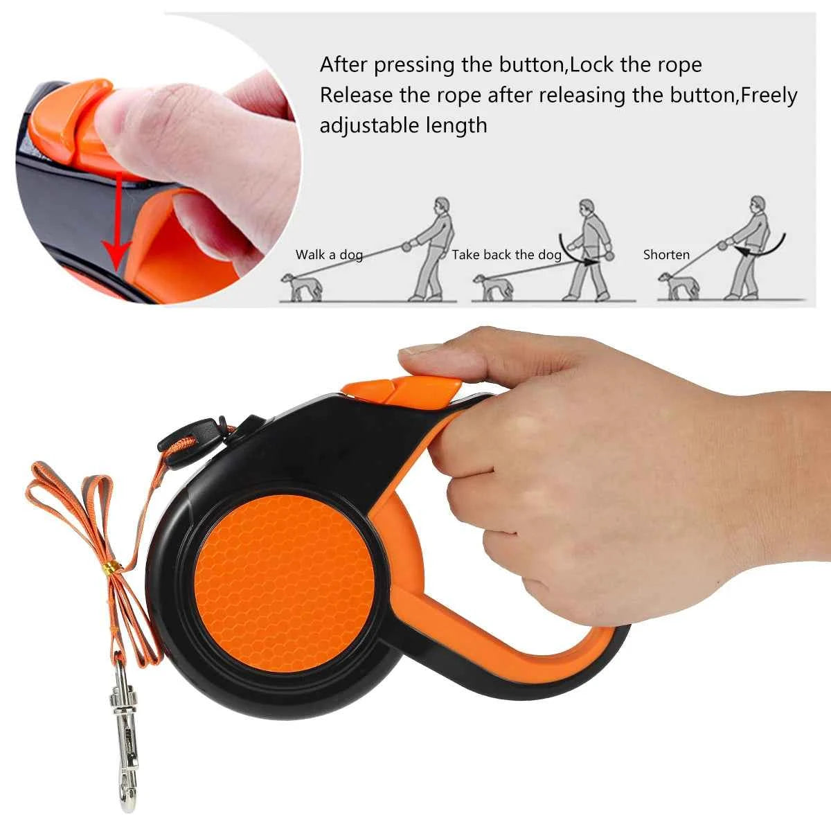 Heavy duty retractable dog leash by Zootly – photo 5